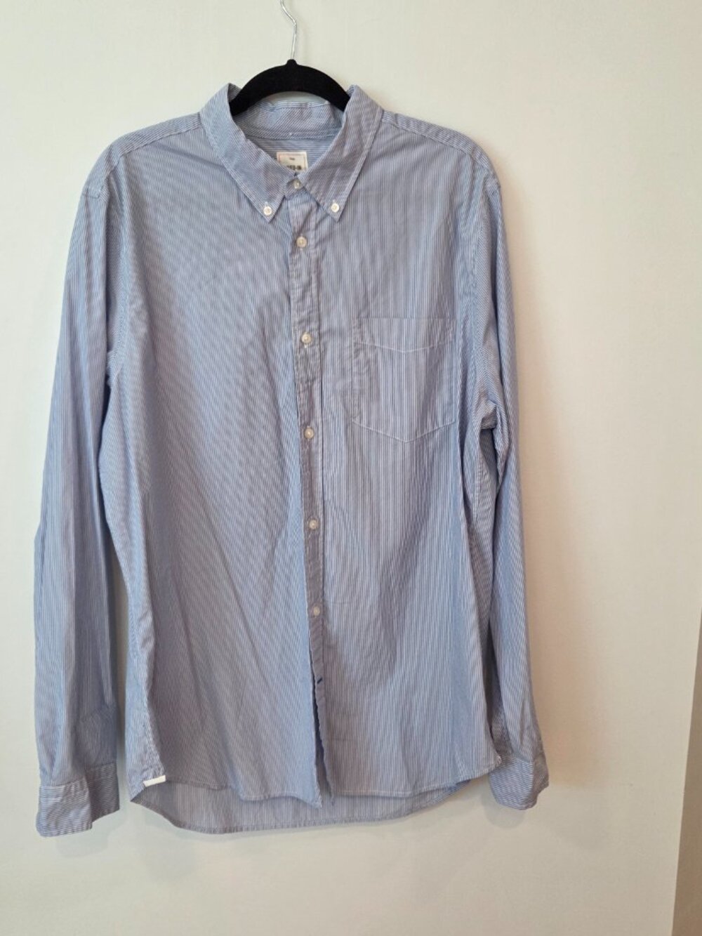 Gap Lived-In Blue Stripe Button Down XL 100% Cotton